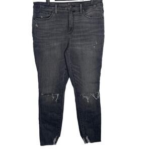 Universal Thread Womens Jeans Size 12 Gray Distressed High Rise Skinny Leg